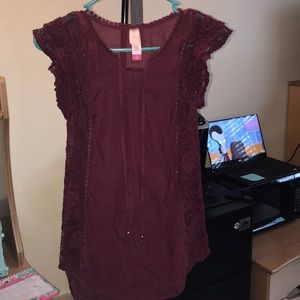 Maroon Short Sleeve Shirt